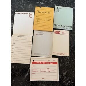 Vtg Hotel Notepad Lot Hilton Ramada Inn Galleria Houston Office Ephemera MCM 70s